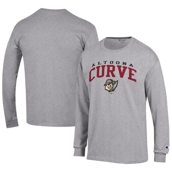 Men's Altoona Curve Champion Gray Jersey Long Sleeve T-Shirt