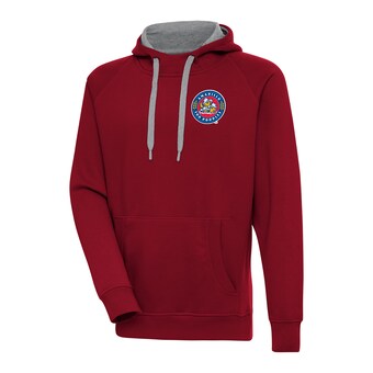 Men's Amarillo Sod Poodles  Antigua Cardinal Victory Pullover Hoodie