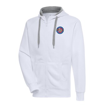 Men's Amarillo Sod Poodles  Antigua White Victory Full-Zip Hoodie