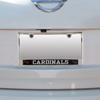 Arizona Cardinals Carbon Bottom Only Metal Acrylic Cut License Plate Frame