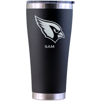 Arizona Cardinals Personalized 30oz. Laser Etched Black Tumbler