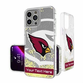 Arizona Cardinals Personalized Tilt Design iPhone Glitter Phone Case