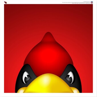 Arizona Cardinals Big Red 12'' x 12'' Minimalist Mascot Poster Print