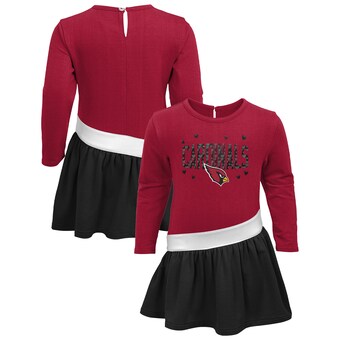 Girls Infant Arizona Cardinals Cardinal/Black Heart to Heart Jersey Tri-Blend Dress