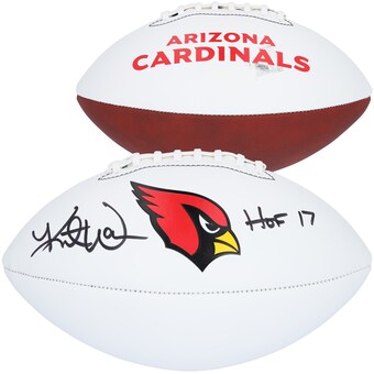 Kurt Warner Arizona Cardinals Autographed Fanatics Authentic Franklin White Panel Football with "HOF 17" Inscription