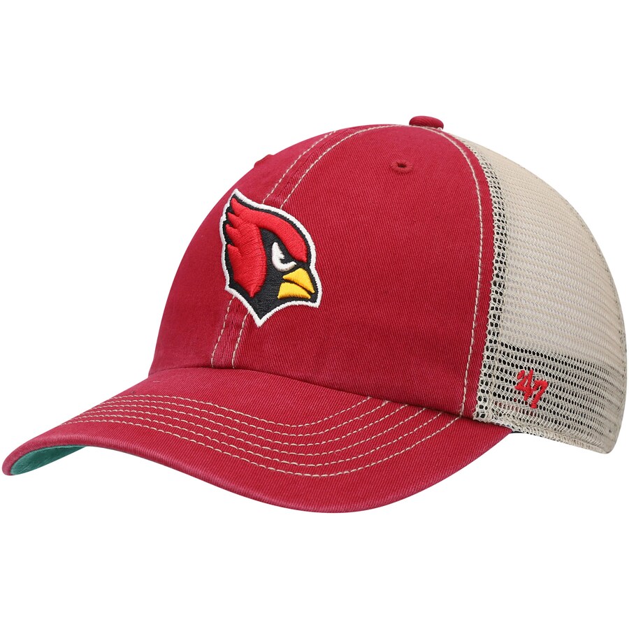 Men's Arizona Cardinals '47 Cardinal/Natural Trawler Trucker Clean Up Snapback Hat