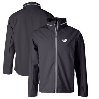 Men's Arizona Cardinals Cutter & Buck Graphite Throwback Logo Vapor Water Repellent Stretch Full-Zip Rain Jacket