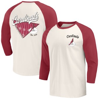 Men's Arizona Cardinals Darius Rucker Collection by Fanatics Cardinal/White Raglan 3/4 Sleeve T-Shirt