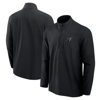 Men's Arizona Cardinals Fanatics Black Front Office Woven Quarter-Zip Jacket