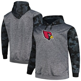 Men's Arizona Cardinals Fanatics Heather Charcoal Big & Tall Camo Pullover Hoodie