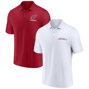 Men's Arizona Cardinals Fanatics White/Cardinal Lockup Two-Pack Polo Set