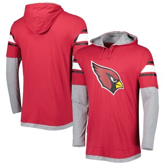 Men's Arizona Cardinals New Era Cardinal Long Sleeve Hoodie T-Shirt