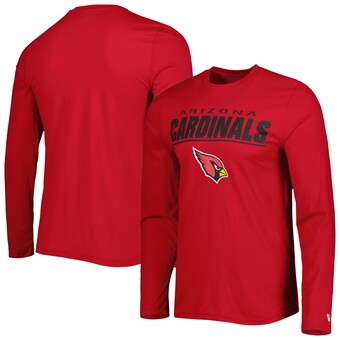 Men's Arizona Cardinals New Era Cardinal Team Combine Authentic Stated Fitted Long Sleeve T-Shirt