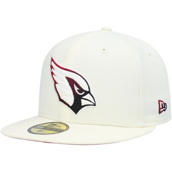 Men's Arizona Cardinals New Era Cream Chrome Color Dim 59FIFTY Fitted Hat