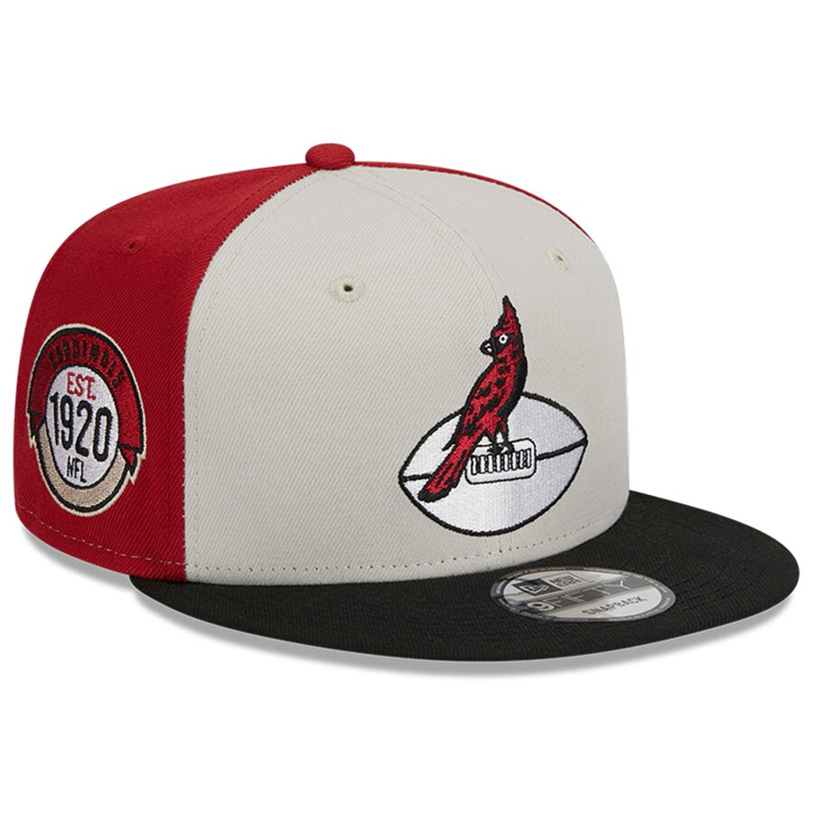 Men's Arizona Cardinals  New Era Cream/Black 2023 Sideline Historic 9FIFTY Snapback Hat