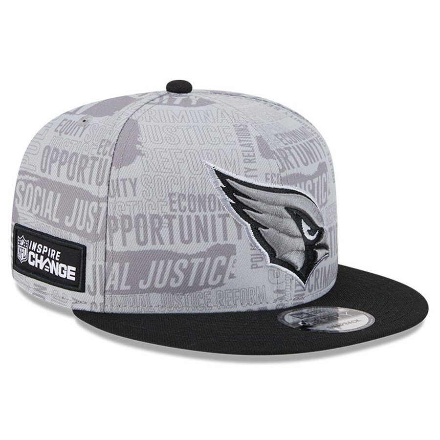 Men's Arizona Cardinals  New Era Gray/Black 2023 Inspire Change 9FIFTY Snapback Hat