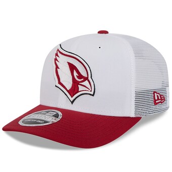 Men's Arizona Cardinals New Era White/Cardinal 2024 NFL Training Camp 9SEVENTY Trucker Hat