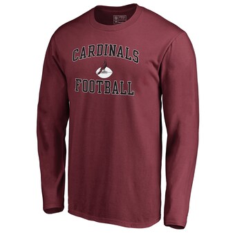 Men's Arizona Cardinals NFL Pro Line Cardinal Vintage Collection Victory Arch Long Sleeve T-Shirt