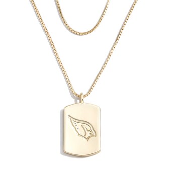 Arizona Cardinals WEAR by Erin Andrews x Baublebar Gold Dog Tag Necklace