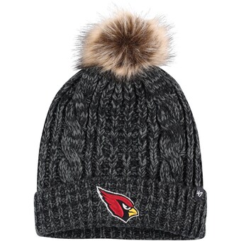 Women's Arizona Cardinals '47 Black Logo Meeko Cuffed Knit Hat with Pom