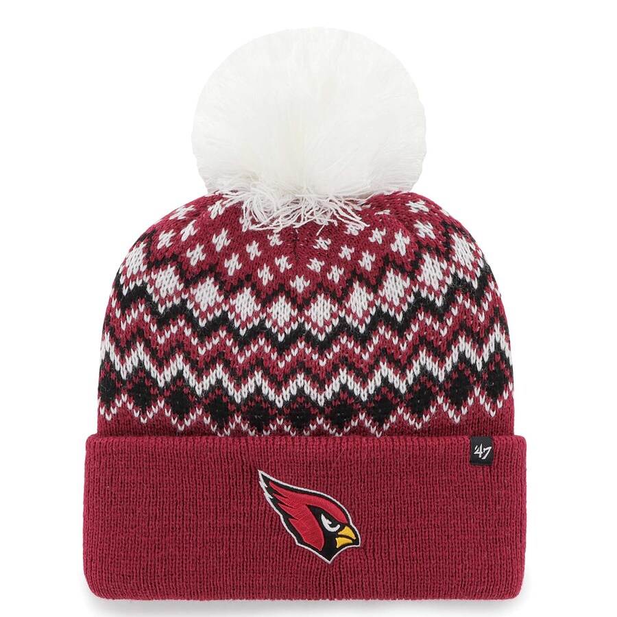 Women's Arizona Cardinals '47 Cardinal Elsa Cuffed Knit Hat with Pom