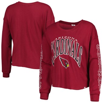 Women's Arizona Cardinals '47 Cardinal Skyler Parkway Cropped Long Sleeve T-Shirt