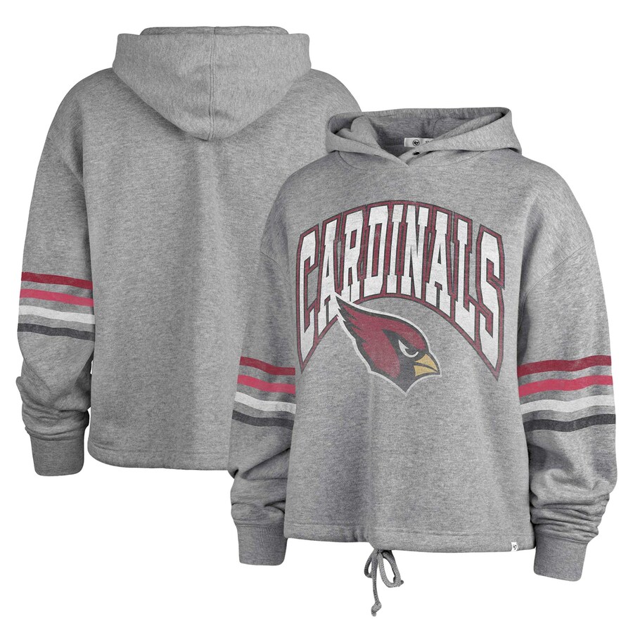 Women's Arizona Cardinals '47 Heather Gray Upland Bennett Pullover Hoodie