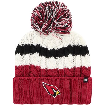 Women's Arizona Cardinals '47 White Ashfield Cuffed Knit Hat with Pom