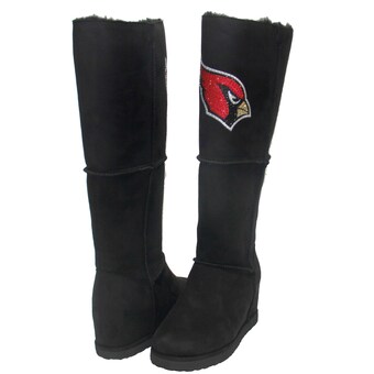 Women's Arizona Cardinals Cuce Black Suede Knee-High Boots