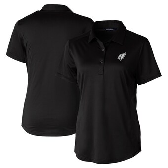 Women's Arizona Cardinals Cutter & Buck Black Prospect Eco Textured Stretch Recycled Polo