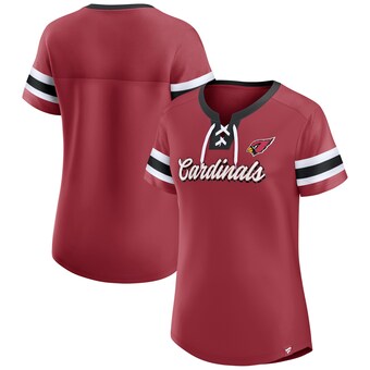 Women's Arizona Cardinals Fanatics Cardinal Original State Lace-Up T-Shirt