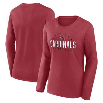 Women's Arizona Cardinals Fanatics  Cardinal Plus Size Foiled Play Long Sleeve T-Shirt