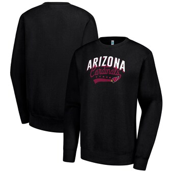 Women's Arizona Cardinals  G-III 4Her by Carl Banks Black Filigree Logo Graphic Fleece Pullover Sweatshirt