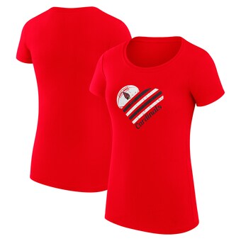 Women's Arizona Cardinals G-III 4Her by Carl Banks Cardinal Heart Graphic Fitted T-Shirt