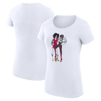 Women's Arizona Cardinals G-III 4Her by Carl Banks White Football Girls Graphic Fitted T-Shirt