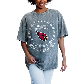 Women's Arizona Cardinals Gameday Couture Gray On Point Oversized Slogan T-Shirt