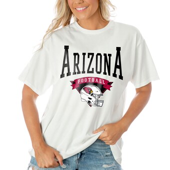 Women's Arizona Cardinals  Gameday Couture White Enforcer Relaxed T-Shirt