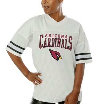 Women's Arizona Cardinals  Gameday Couture White  Top Recruit Side Slit V-Neck Fashion Jersey