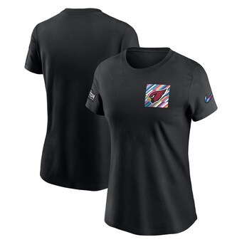 Women's Arizona Cardinals  Nike Black 23 Women's Nike Sideline Crucial Catch Short Sleeve Tee