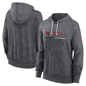 Women's Arizona Cardinals Nike Heather Charcoal Team Spirit Gym Vintage Lightweight Hooded Top