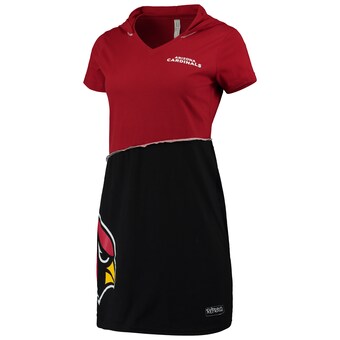 Women's Arizona Cardinals Refried Apparel Cardinal/Black Sustainable Hooded Mini Dress