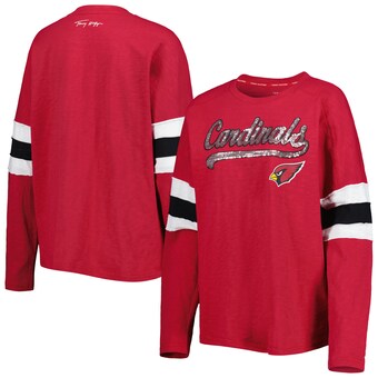 Women's Arizona Cardinals Tommy Hilfiger Cardinal Justine Long Sleeve Tunic T-Shirt