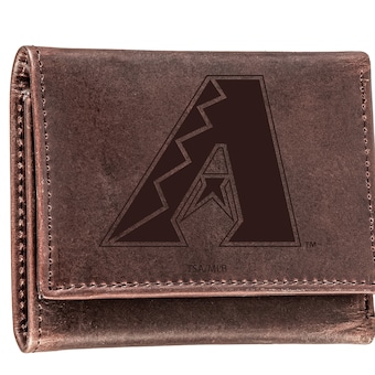 Arizona Diamondbacks  Brown Tri-Fold Leather Wallet