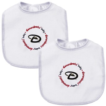 Infant Arizona Diamondbacks White 2-Pack Baby Bibs