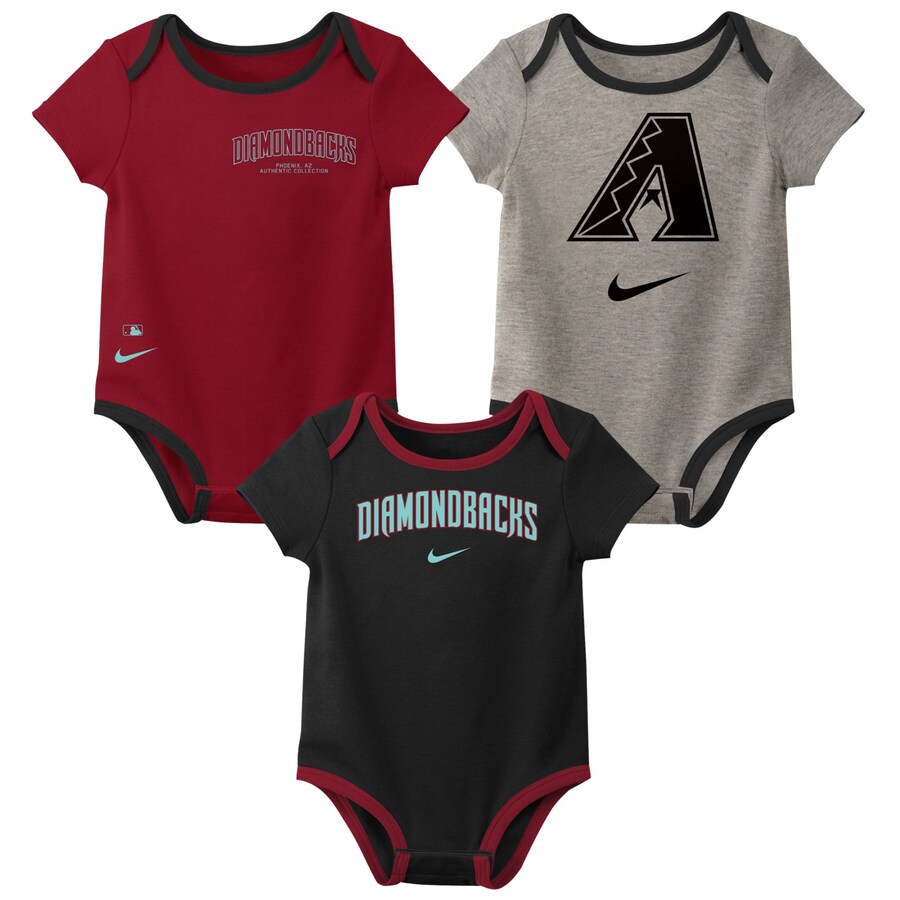 Infant Arizona Diamondbacks Nike Authentic Collection Three-Pack Bodysuit Set