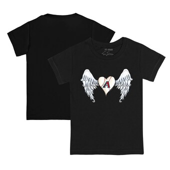 Infant Arizona Diamondbacks Tiny Turnip Black Angel Wings T-Shirt