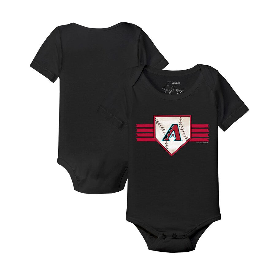 Infant Arizona Diamondbacks Tiny Turnip Black Base Stripe Bodysuit