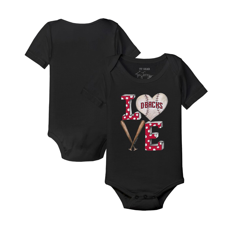 Infant Arizona Diamondbacks Tiny Turnip Black Baseball Love Bodysuit