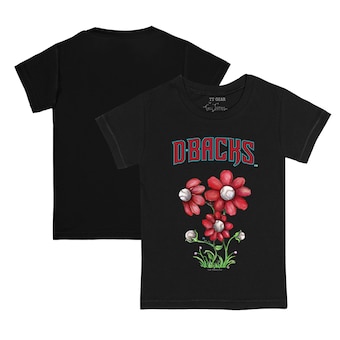 Infant Arizona Diamondbacks Tiny Turnip Black Blooming Baseballs T-Shirt