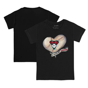 Infant Arizona Diamondbacks Tiny Turnip Black Heart Banner T-Shirt